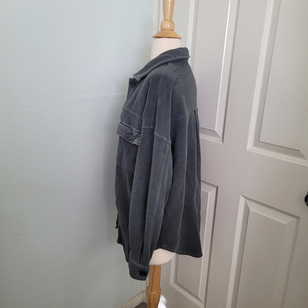 Gray Button-Down Shirt (Thin Shacket) - image 2